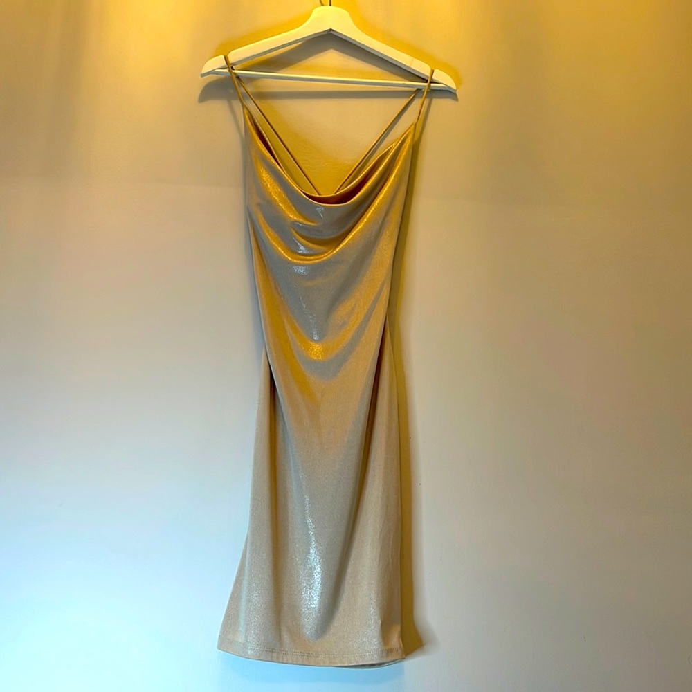 Light Gold Long Dress. Size SMALL